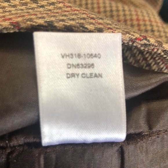 Pendleton 100% Wool Houndstooth Trouser Pant Slacks 14T Straight Leg  Brown Red - Picture 8 of 9